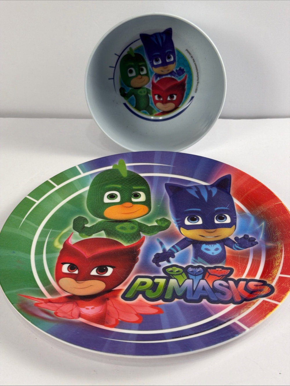 🎭PJ Masks Zak Designs Plate & Bowl Set